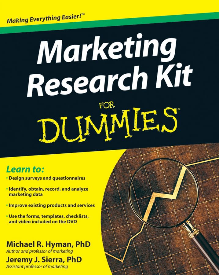 Marketing Research Kit For Dummies By Michael Hyman