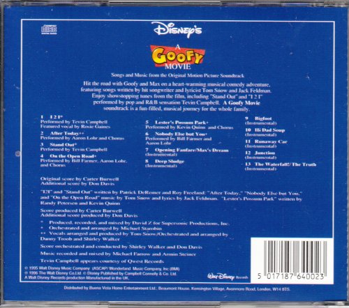 Audio CD disney's a goofy movie ost (5017187640023)